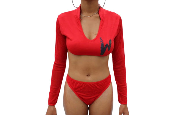 Reflective Logo Bathing Suit