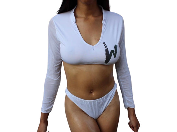 Reflective Logo Bathing Suit